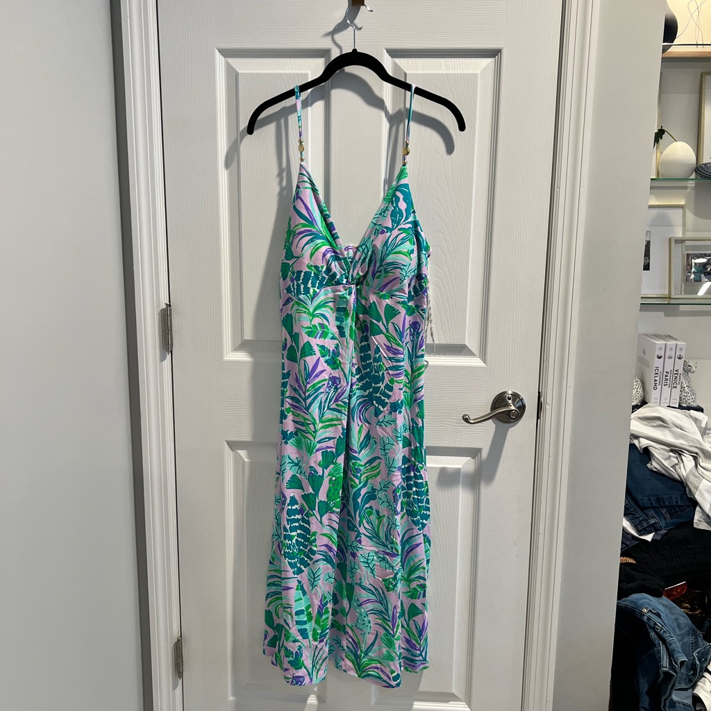 Lilly Pulitzer Tropical Print Midi Dress
